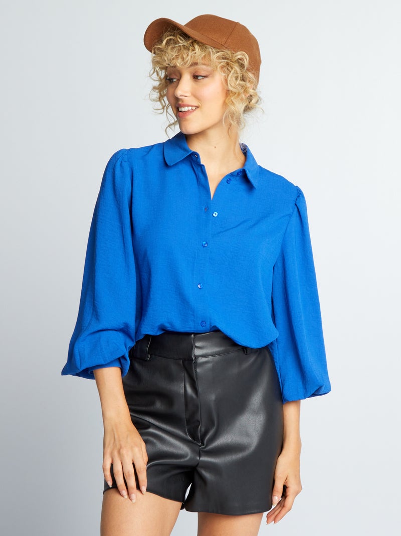 Camisa gruesa 'JDY' azul - Kiabi