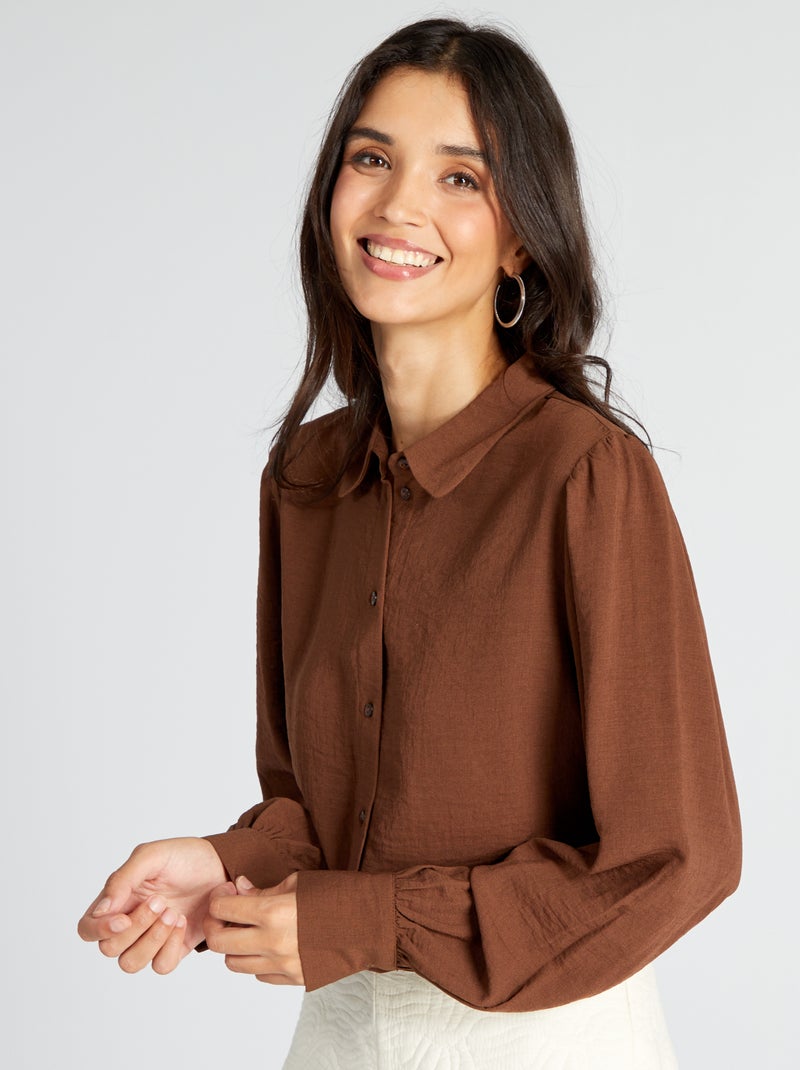 Camisa gruesa 'JDY' castaño - Kiabi