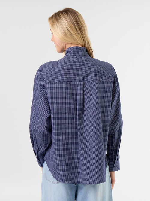 Camisa holgada de manga larga y cuello anudado - Kiabi