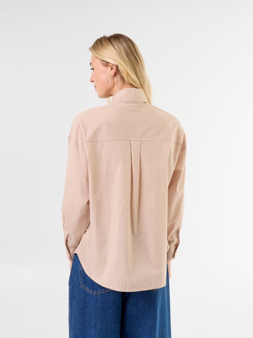 Camisa holgada de manga larga y cuello anudado - Kiabi