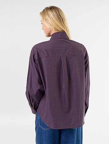 Camisa holgada de manga larga y cuello anudado