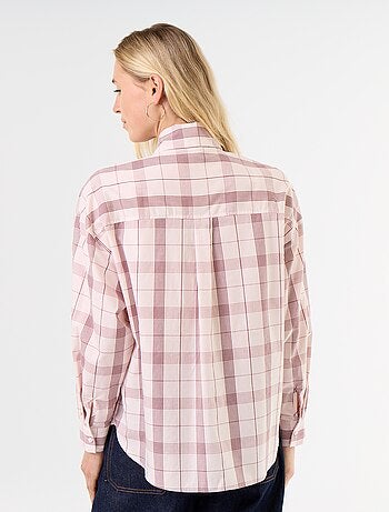 Camisa holgada de manga larga y cuello anudado