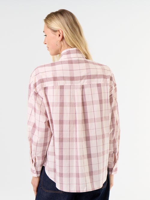 Camisa holgada de manga larga y cuello anudado - Kiabi