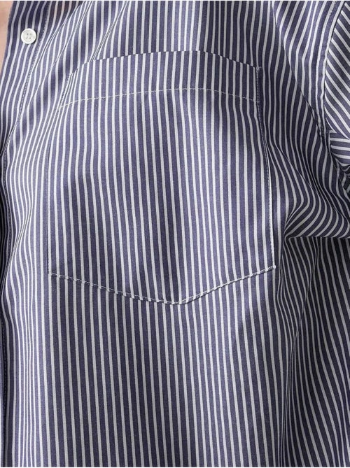 Camisa informal de oficina con cuello camisero hiccup - Kiabi Camisa informal de oficina con cuello camisero hiccup - Kiabi
