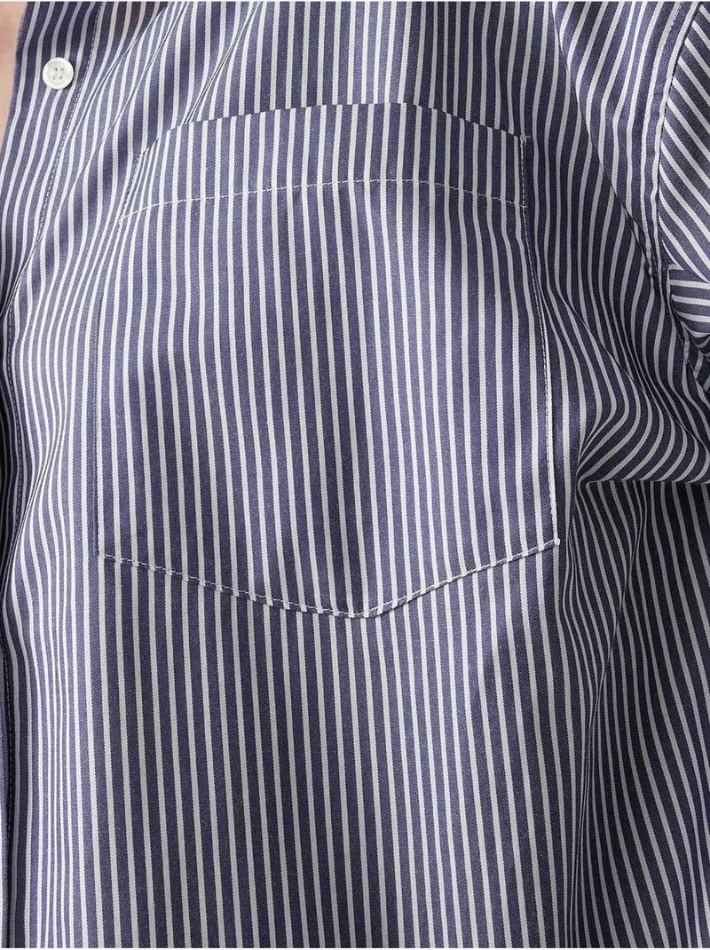 Camisa informal de oficina con cuello camisero hiccup Azul pastel - Kiabi