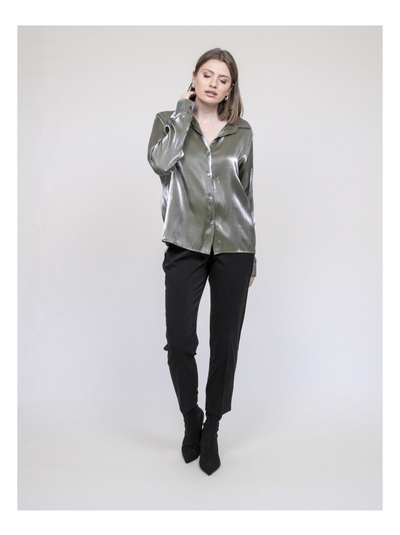 Camisa irisada ORIANA Caqui - Kiabi