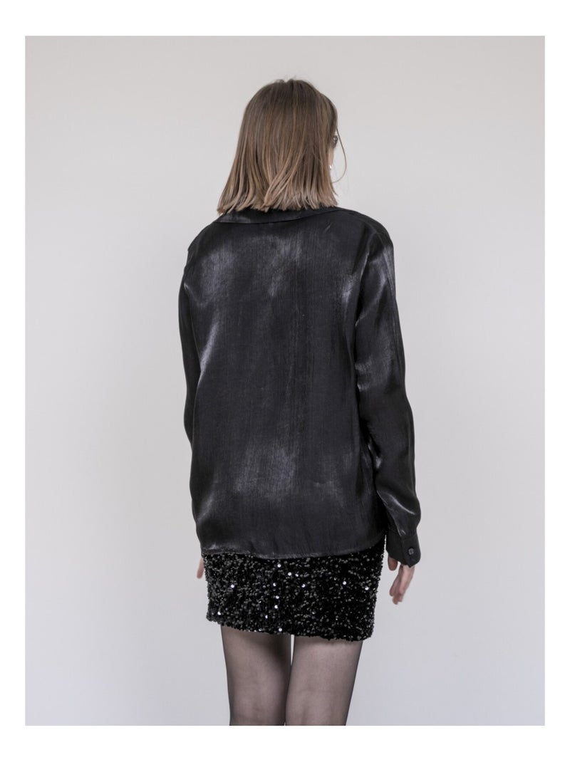 Camisa irisada ORIANA Negro - Kiabi