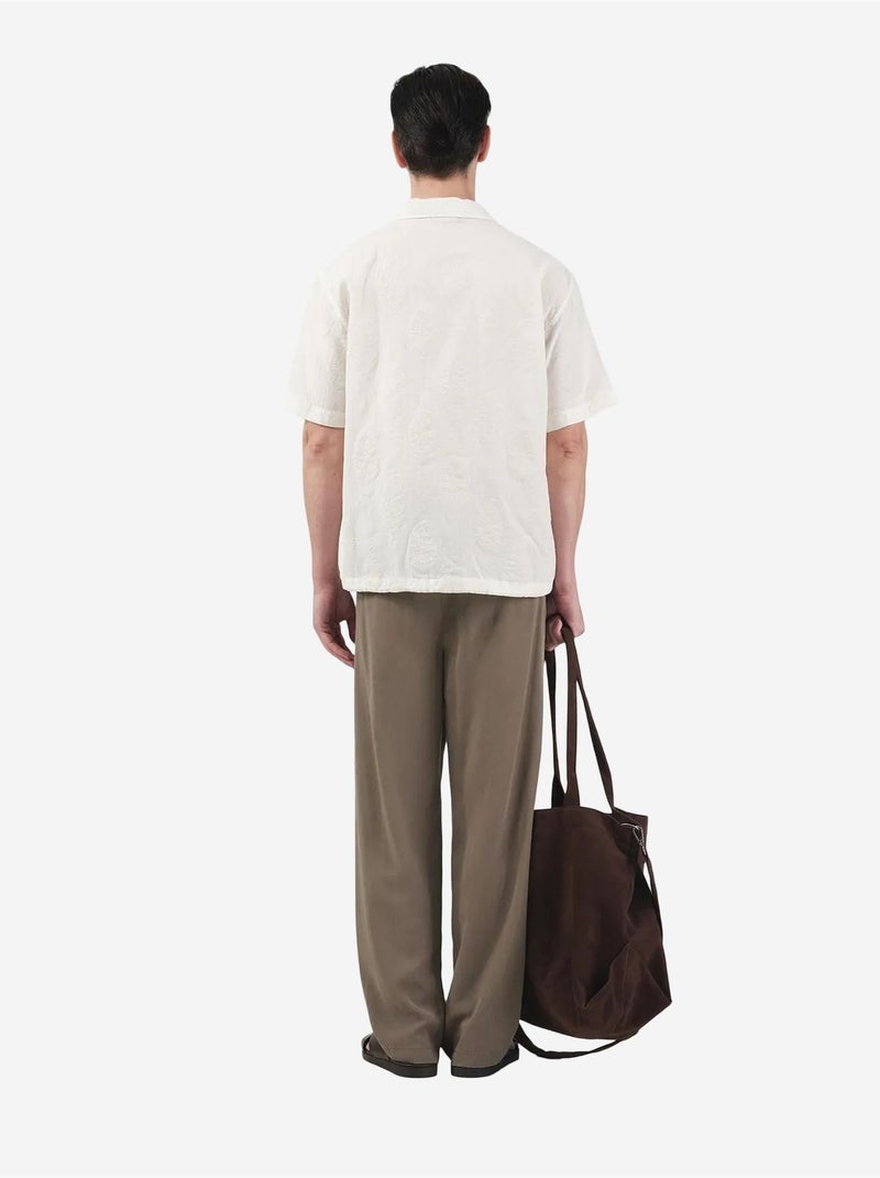 Camisa jacquard de corte regular con estampado paisley giesto Beige arcilla - Kiabi