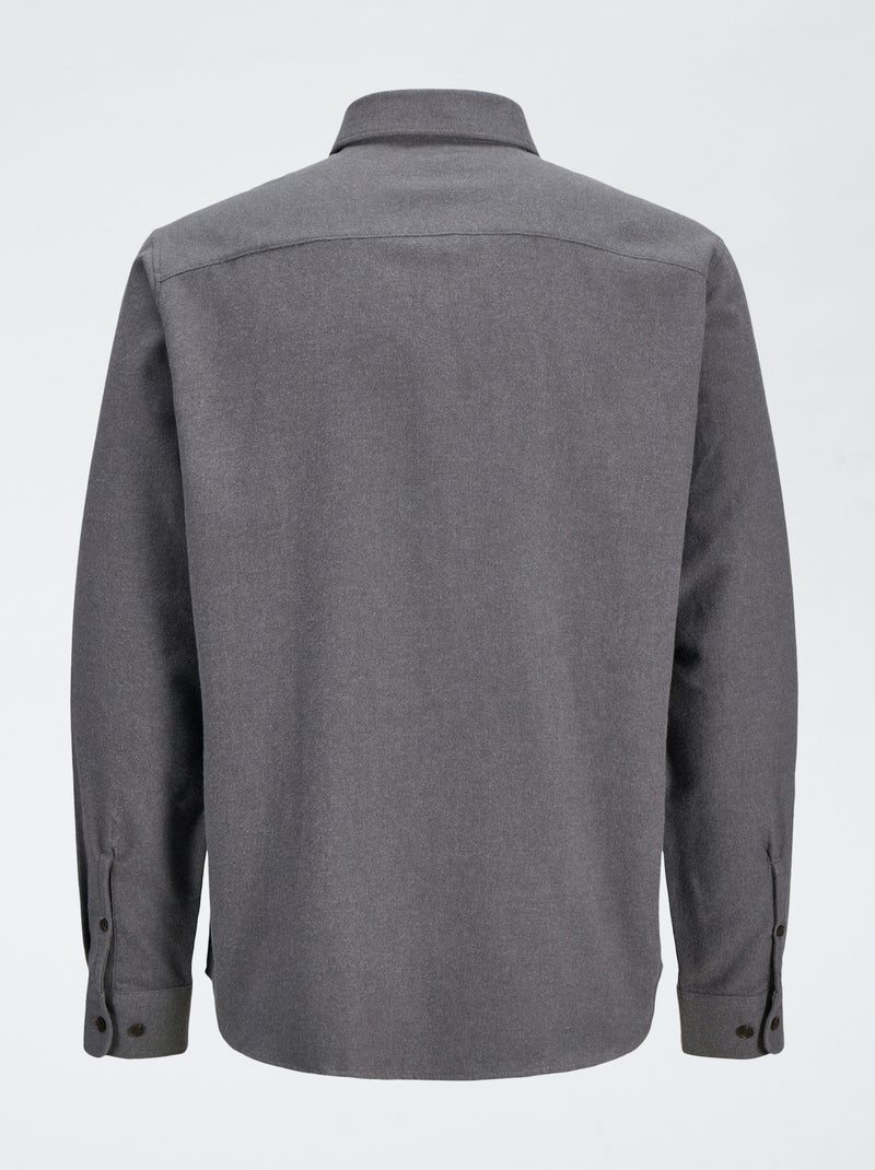 Camisa 'JJrebel' de franela de algodón Gris - Kiabi
