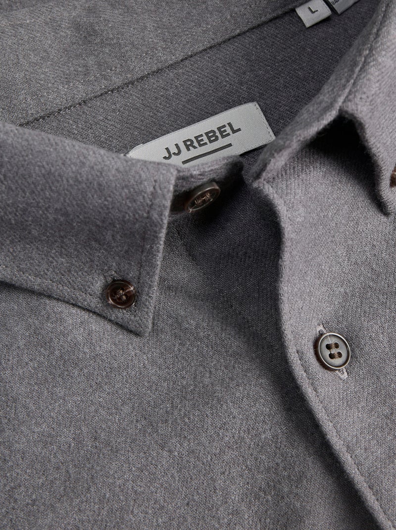Camisa 'JJrebel' de franela de algodón Gris - Kiabi