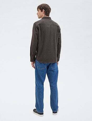 Camisa 'JJrebel' de franela de algodón