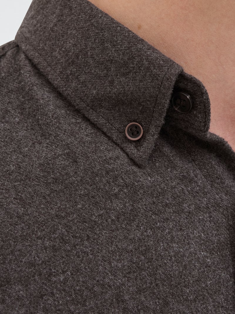 Camisa 'JJrebel' de franela de algodón Marron - Kiabi