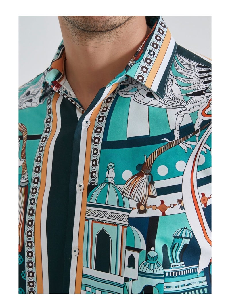 Camisa Kebello Azul turquesa - Kiabi