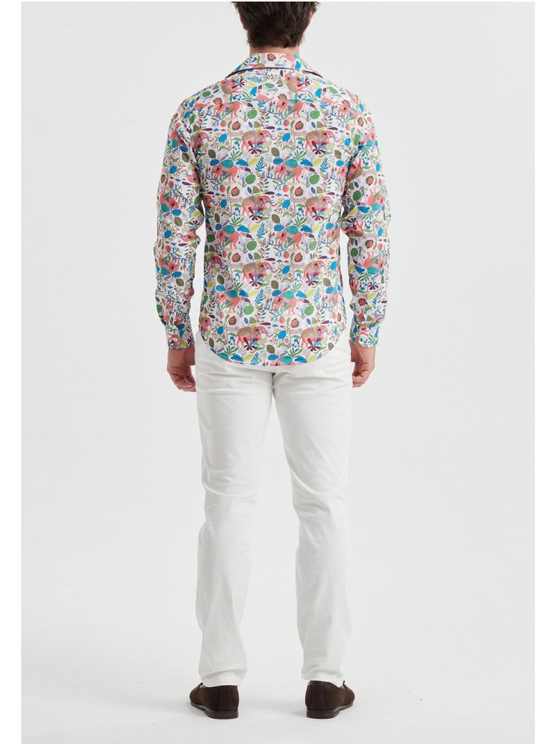 Camisa Kebello Blanco Multicolor - Kiabi