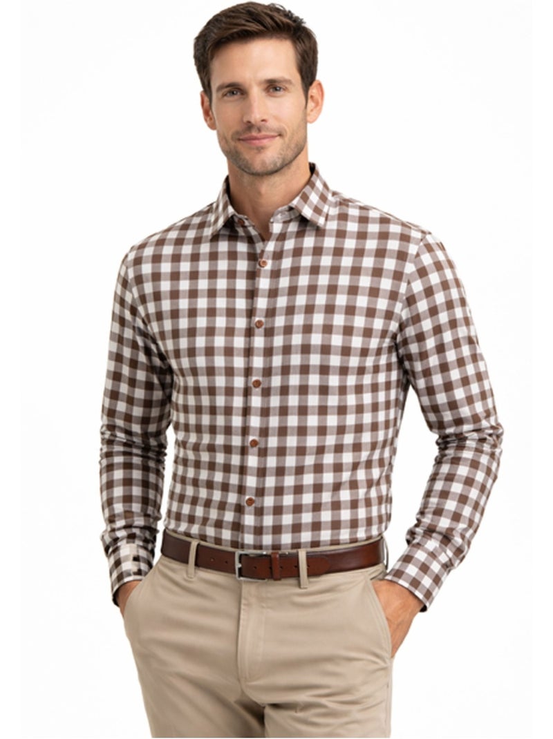 Camisa Kebello Marrón - Kiabi