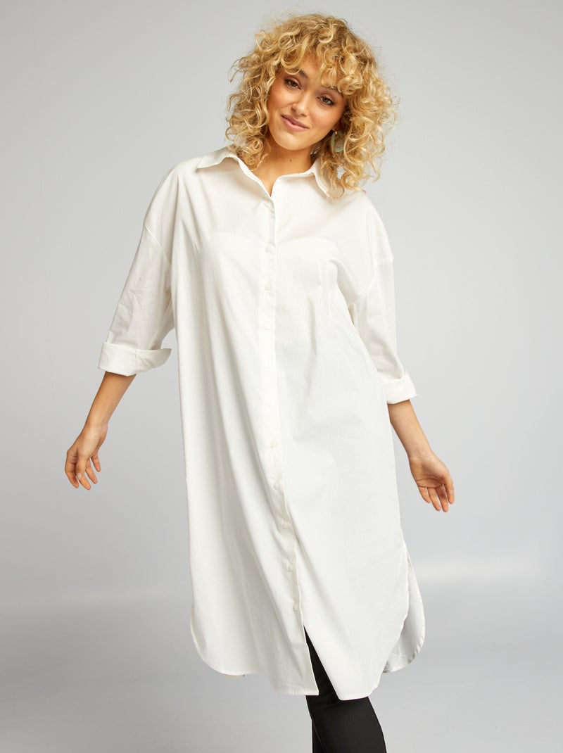 Camisa larga BLANCO - Kiabi