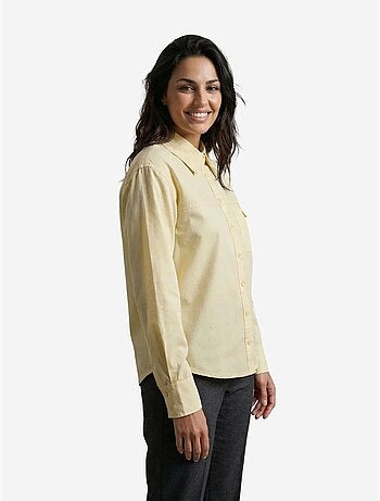 Camisa larga de algodón texturizado my fashion