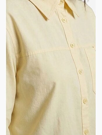 Camisa larga de algodón texturizado my fashion