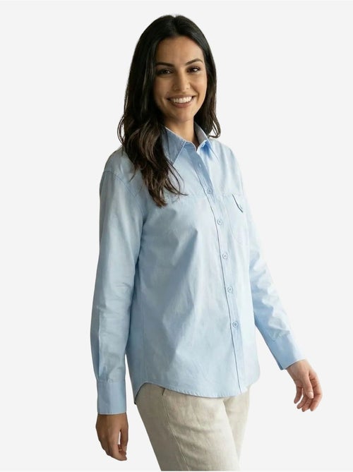 Camisa larga de algodón texturizado my fashion - Kiabi Camisa larga de algodón texturizado my fashion - Kiabi