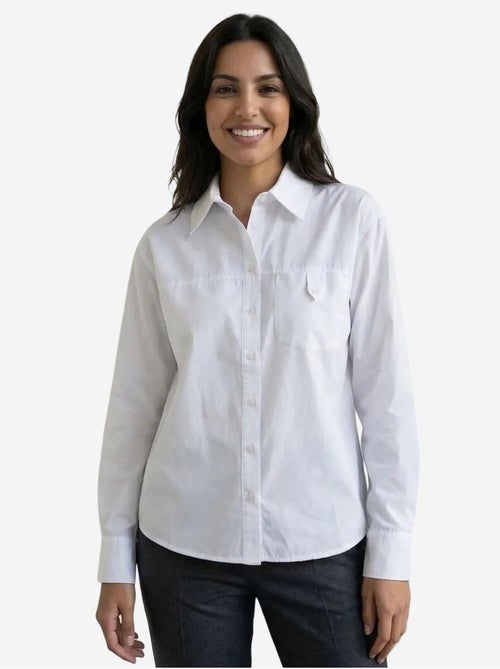 Camisa larga de algodón texturizado my fashion - Kiabi Camisa larga de algodón texturizado my fashion - Kiabi