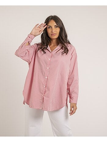 Camisa larga de rayas OLAURE