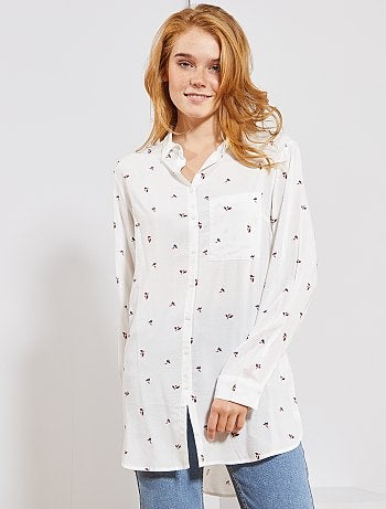 Camisa larga estilo túnica - Kiabi