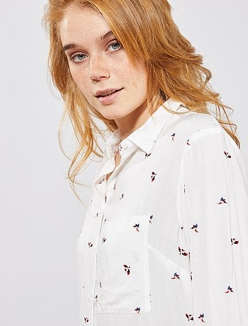 Camisa larga estilo túnica - Kiabi