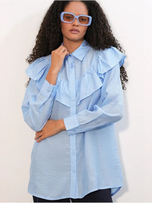 Camisa larga larga texturizada bdart - Kiabi Camisa larga larga texturizada bdart - Kiabi