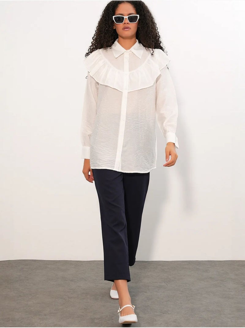 Camisa larga larga texturizada bdart Blanco - Kiabi