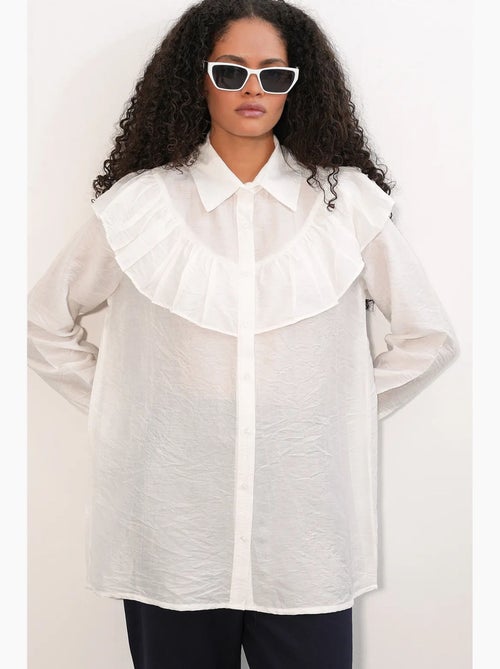Camisa larga larga texturizada bdart - Kiabi Camisa larga larga texturizada bdart - Kiabi