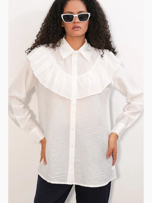 Camisa larga larga texturizada bdart - Kiabi Camisa larga larga texturizada bdart - Kiabi