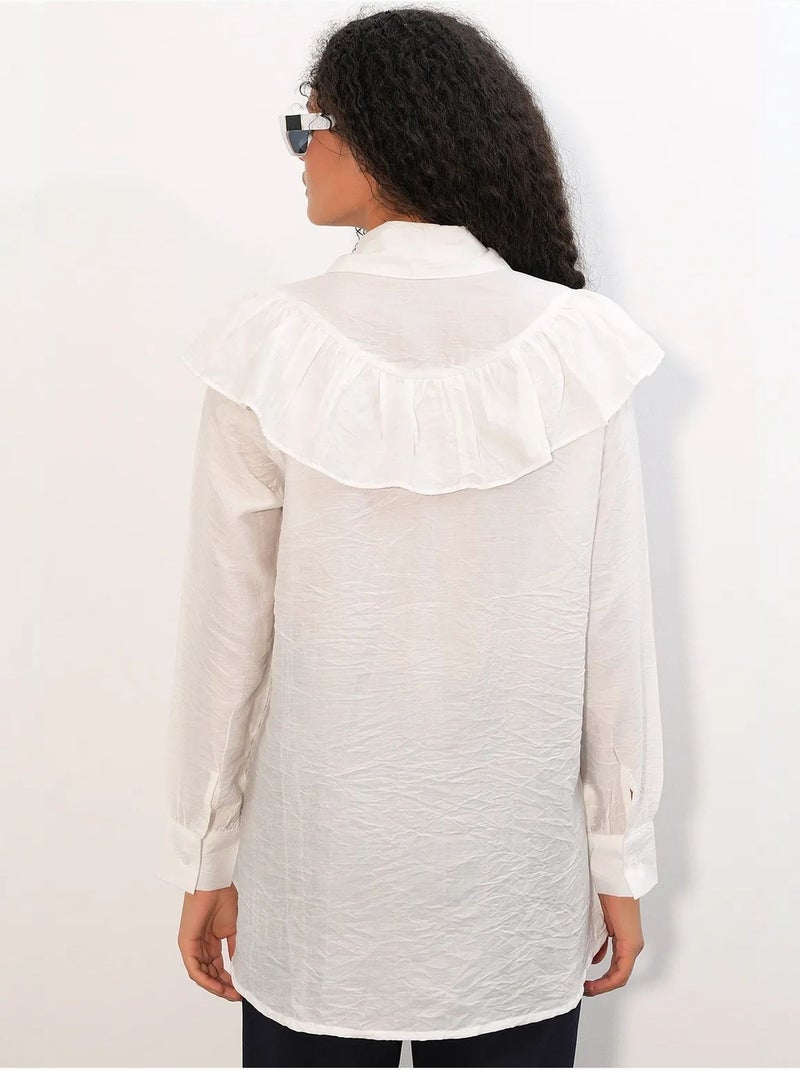 Camisa larga larga texturizada bdart Blanco - Kiabi