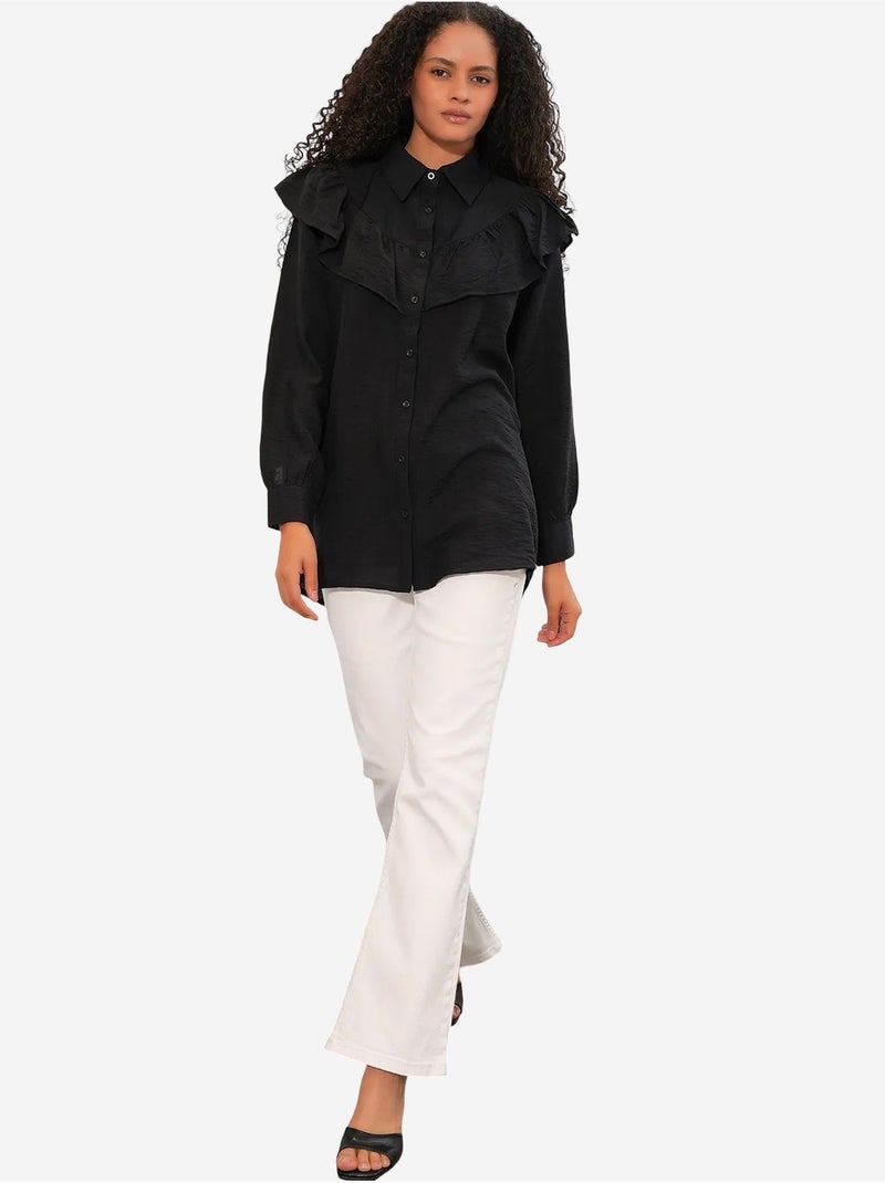 Camisa larga larga texturizada bdart Negro - Kiabi