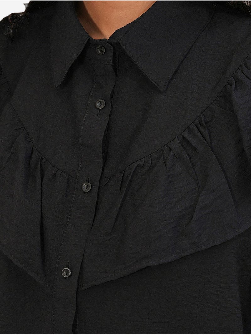 Camisa larga larga texturizada bdart Negro - Kiabi