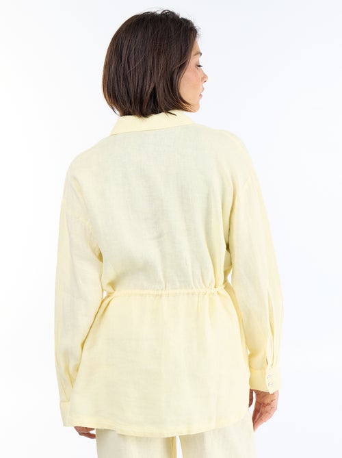 Camisa larga lisa - Kiabi