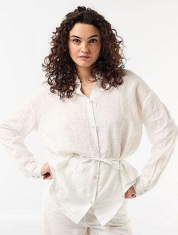 Camisa larga lisa