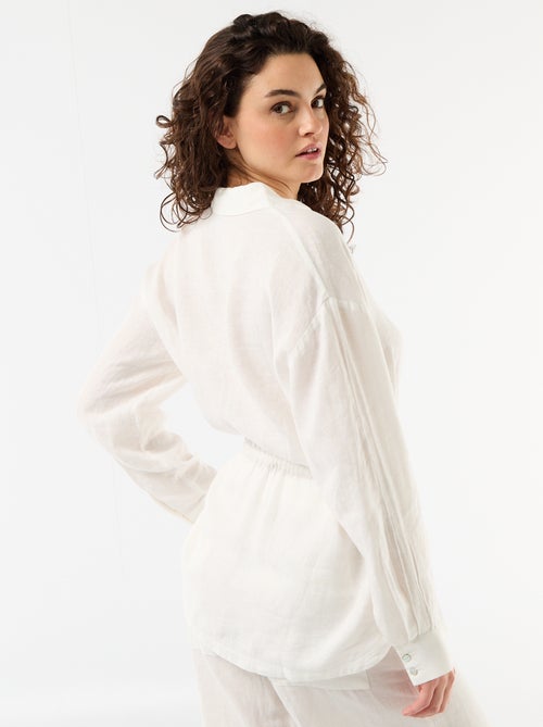 Camisa larga lisa - Kiabi