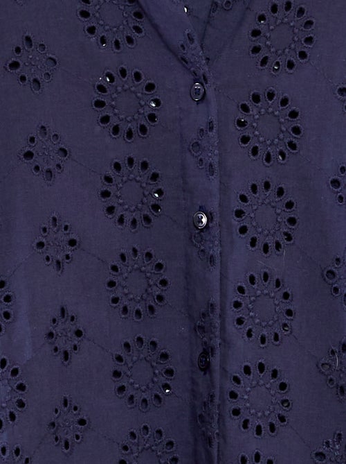 Camisa larga manga 3/4 con bordado inglés 'JDY' - Kiabi