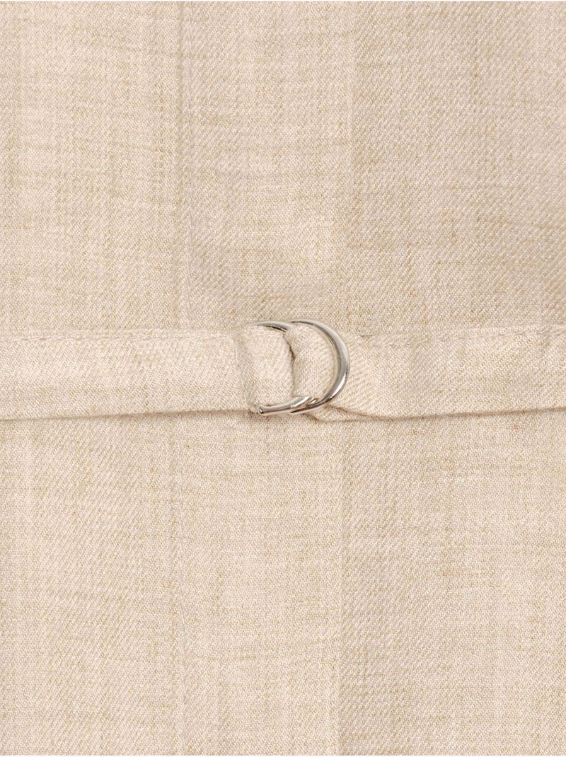 Camisa larga tejida con cinturón dilvin Beige arcilla - Kiabi