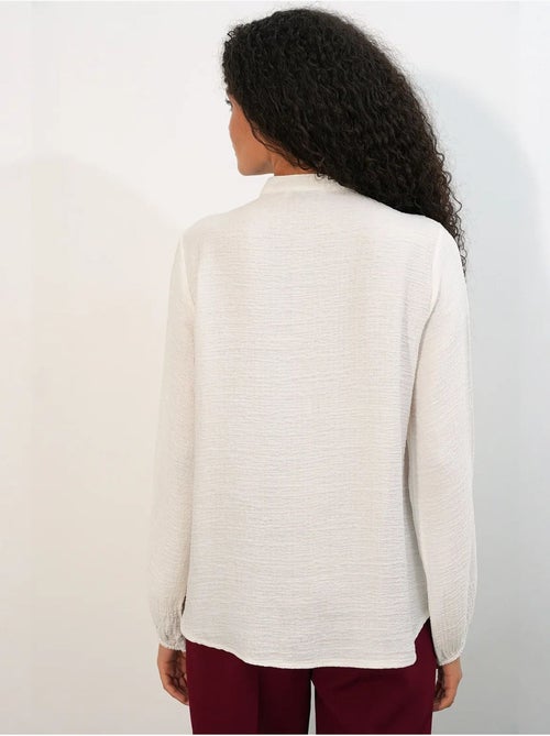 Camisa larga tejida con cuello mao bdart - Kiabi Camisa larga tejida con cuello mao bdart - Kiabi