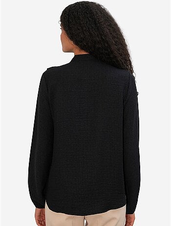 Camisa larga tejida con cuello mao bdart