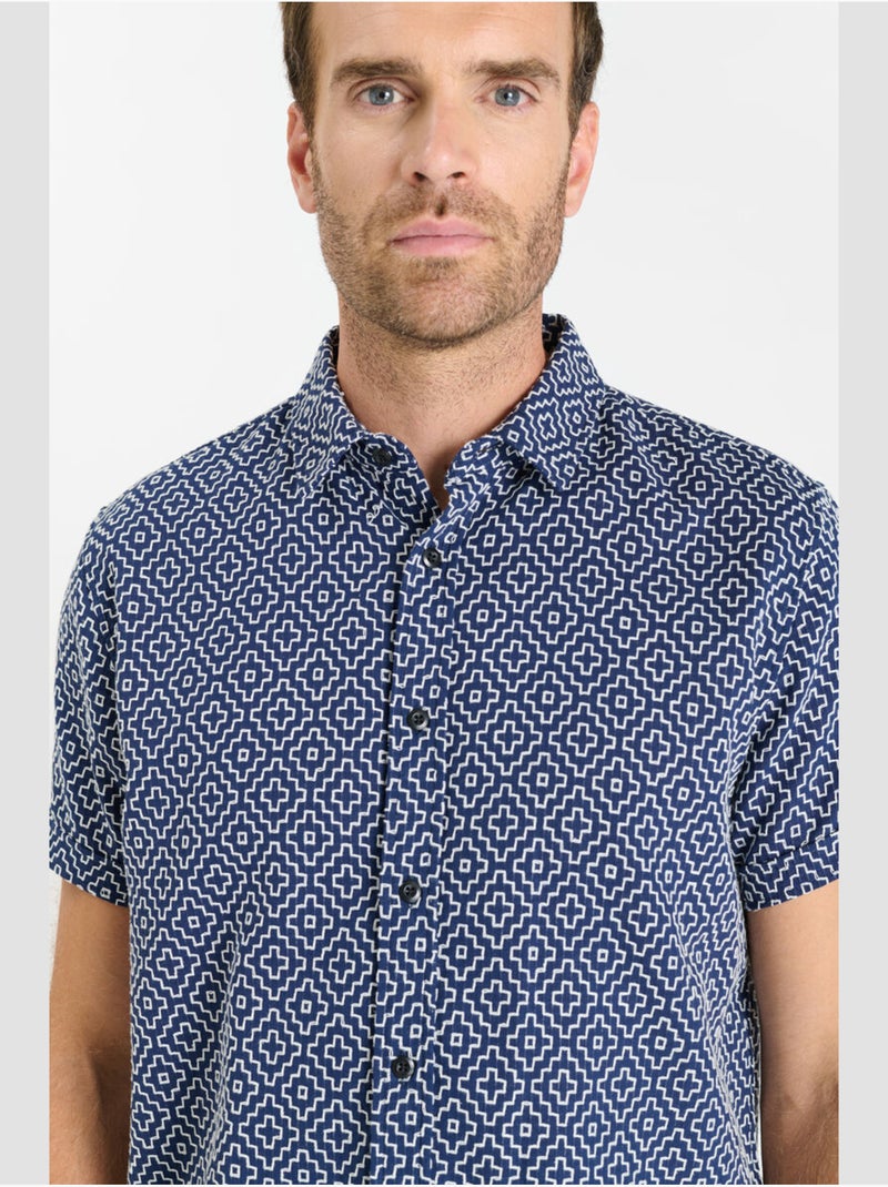 Camisa LETOV Azul - Kiabi
