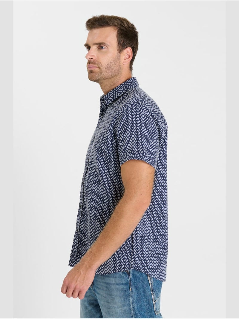 Camisa LETOV Azul - Kiabi