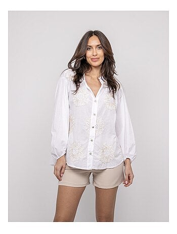 Camisa ligera bordada OLALIE