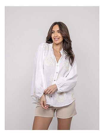 Camisa ligera bordada OLALIE