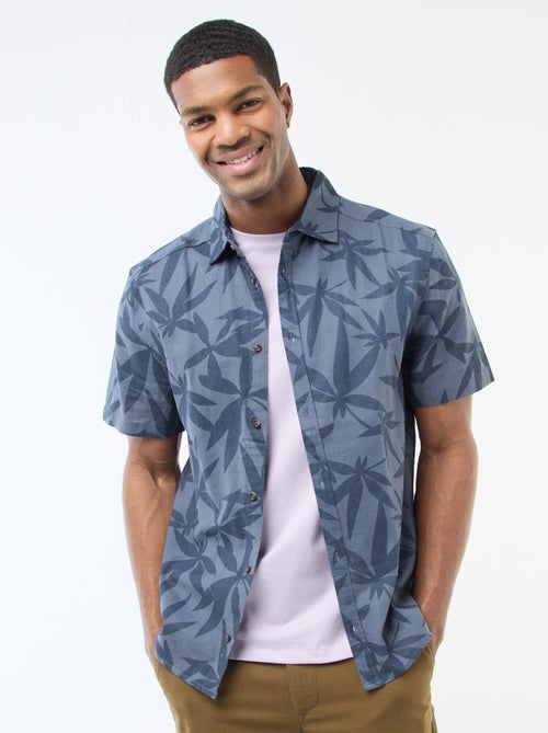 Camisa ligera de manga corta con estampado - Kiabi