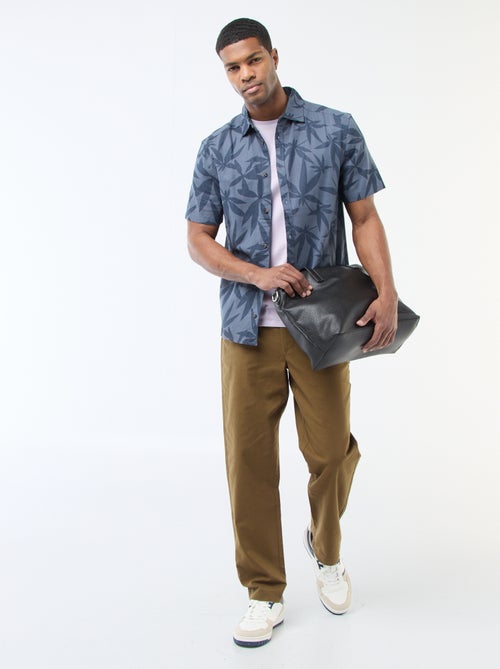 Camisa ligera de manga corta con estampado - Kiabi