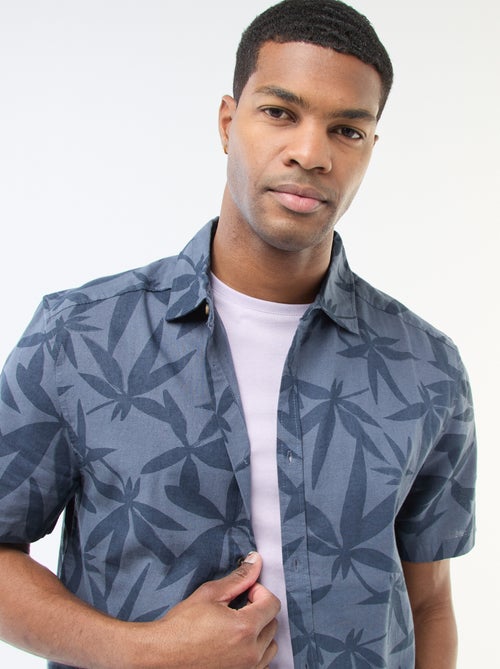 Camisa ligera de manga corta con estampado - Kiabi