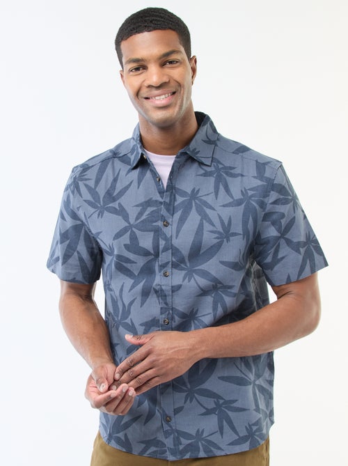 Camisa ligera de manga corta con estampado - Kiabi