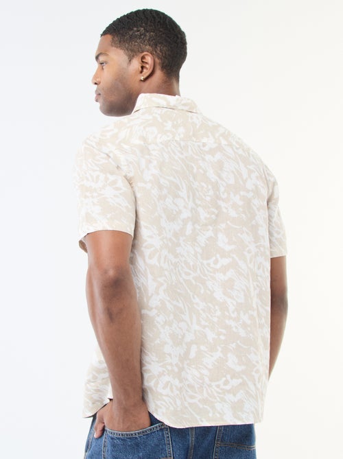 Camisa ligera de manga corta con estampado - Kiabi
